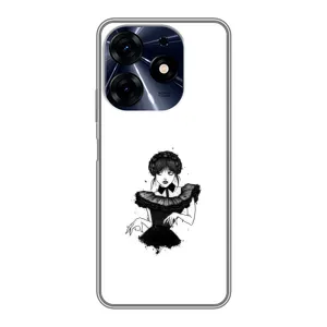 Чехлы Венсдей на TECNO Spark 10c Уэнсдей (AlphaPrint) (танец Уэнздей)