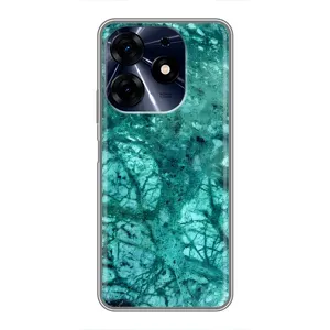 Мраморний чехол на TECNO Spark 10c (VPrint) (Зелений мрамор)