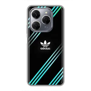 Чохли Адидас для TECNO Spark 20 Pro (AlphaPrint) (Адідас з полосами)