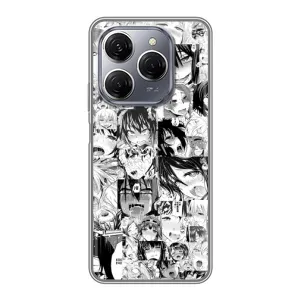 Чехол с принтом «Ahegao manga» для TECNO Spark 20 Pro