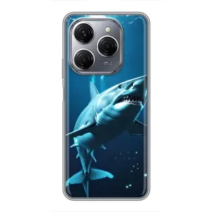 Чехол с принтом «Акула под водой» для TECNO Spark 20 Pro