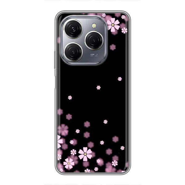 Чехол с принтом «Цветочки маленькие» для TECNO Spark 20 Pro