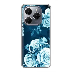 Чехлы (ART) Цветы на TECNO Spark 20 Pro (VPrint) (Блактині бутони)