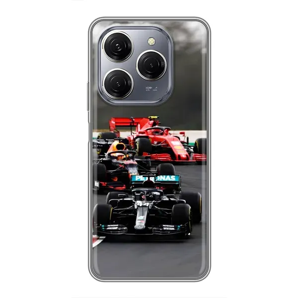 Чохол з принтом «Гонка Формула 1» для TECNO Spark 20 Pro