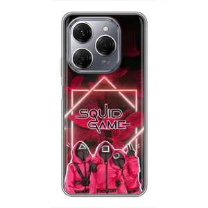 Чехол Гра в кальмара для TECNO Spark 20 Pro (Охранники Игра кальмара)