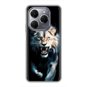 Чехол с принтом «Лев в темноте» для TECNO Spark 20 Pro