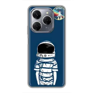 Чехол NASA для TECNO Spark 20 Pro (AlphaPrint) (Мальчик в шлеме)