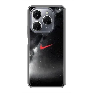 Чехол для TECNO Spark 20 Pro - с принтом Найк (AlphaPrint) (Найк красный)