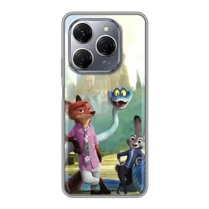 Чехол Зоотрополіс на TECNO Spark 20 Pro (Герои мультфильма Зверополис)