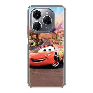 Силиконовый чехол Маквин для TECNO Spark 20 Pro (Радиаторный Спрингс Маквин)