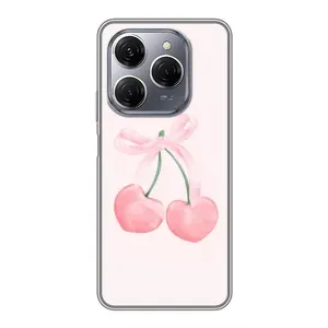 Чохол з розовим принтом для TECNO Spark 20 Pro (Рожеві вишні)