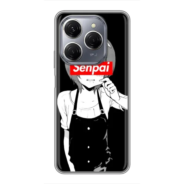 Чехол с принтом «Senpai» для TECNO Spark 20 Pro