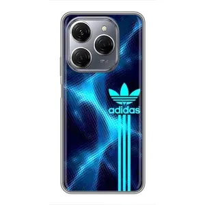 Чохли Адидас для TECNO Spark 20 Pro (AlphaPrint) (Синій Адідас)