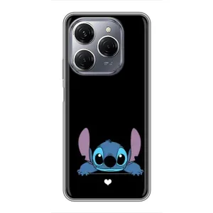 Чехол с принтом Стич на TECNO Spark 20 Pro (Стич на черном)