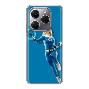 Чехол с принтом Фантастическая четверка для TECNO Spark 20 Pro (Сью Сторм полет)