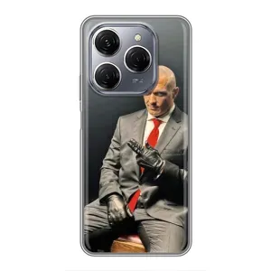 Чехол с принтом «Усик Hitman» для TECNO Spark 20 Pro