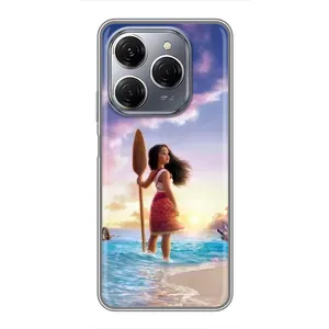 Чехол с мультфильмом Моана TECNO Spark 20 Pro (Моана с веслом)