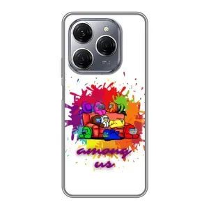 Чохли Амонг Ас для TECNO Spark 20 Pro (AlphaPrint) (Яскравий АмонгАс)