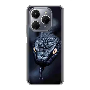 Чехол с принтом «Черная змея» для TECNO Spark 20 Pro