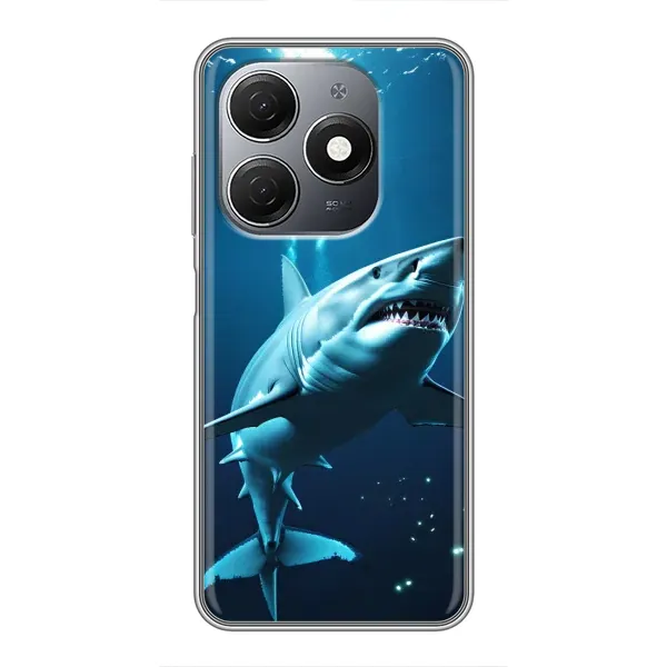 Чехол с принтом «Акула под водой» для TECNO Spark 20 Чехол с принтом «Акула под водой» для TECNO Spark 20