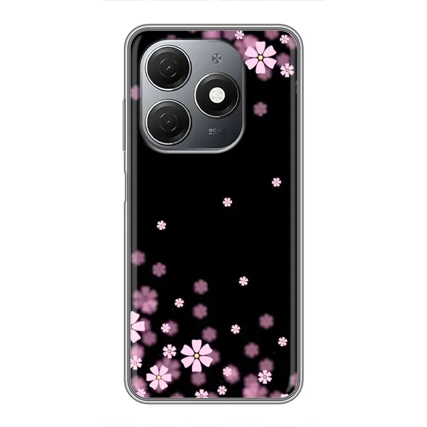 Чехол с принтом «Цветочки маленькие» для TECNO Spark 20