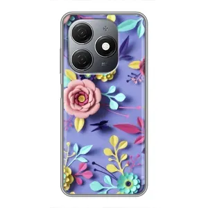 Чохли з квітами для TECNO Spark 20 (VPrint) (Дизайн квітів)