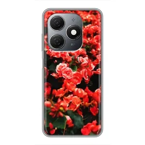 Чохли з квітами для TECNO Spark 20 (VPrint) (Квіти червоні)