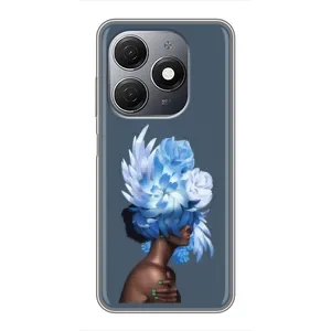 Чехлы (ART) Цветы на TECNO Spark 20 (VPrint) (Квіти на голові)