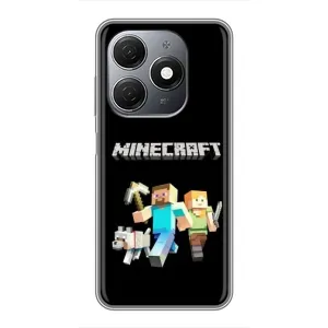 Чехол Майнкрафт на TECNO Spark 20 (AlphaPrint) Minecraft (герои Minecraft)