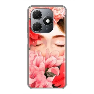 Чехлы (ART) Цветы на TECNO Spark 20 (VPrint) (Очі в квітах)
