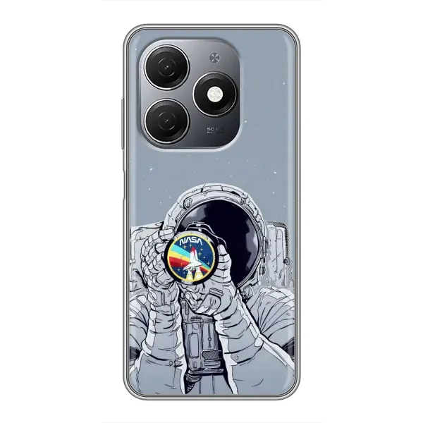 Чохол з принтом «Космонавт фото» для TECNO Spark 20