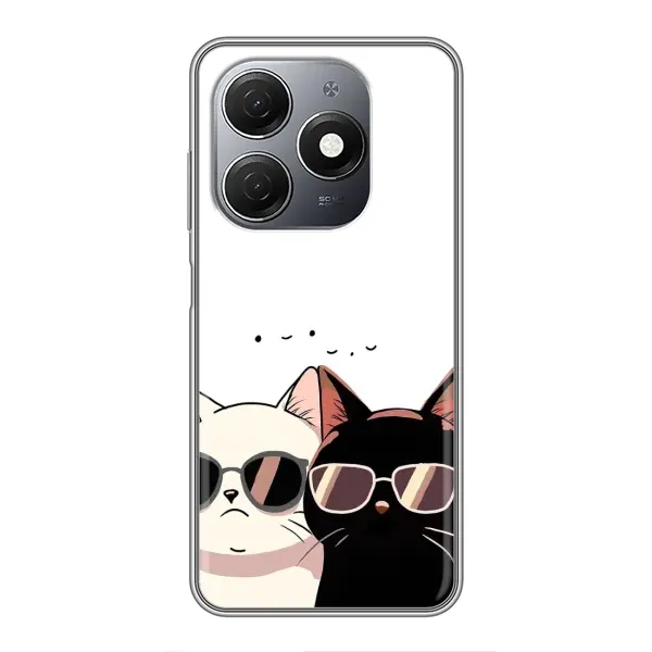 Чохол з принтом «Коти в окулярах» для TECNO Spark 20 Чохол з принтом «Коти в окулярах» для TECNO Spark 20