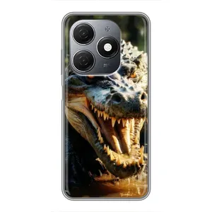 Чехол с принтом «Опасный крокодил» для TECNO Spark 20