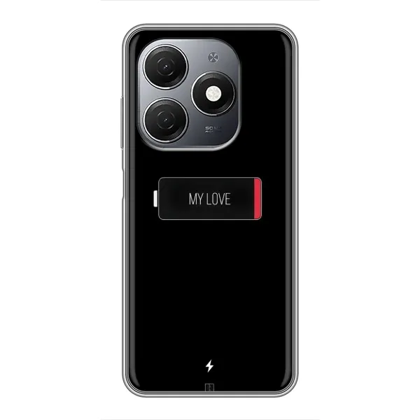 Чехол с принтом «Love battery» для TECNO Spark 20