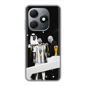 Чехлы для TECNO Spark 20 (Leo чемпион) (AlphaPrint) (Месси в накидке)