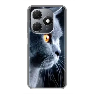 Чохли з Котиками для TECNO Spark 20 (VPrint) (Сірий Кіт)