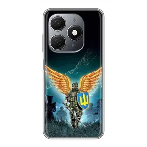 Чехлы с картинкой ЗСУ для TECNO Spark 20 (AlphaPrint) (Солдат ЗСУ)