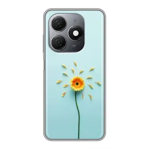 Чохли з квітами для TECNO Spark 20 (VPrint) (Жовта квітка)