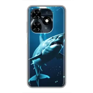 Чехол с принтом «Акула под водой» для TECNO Spark 20c