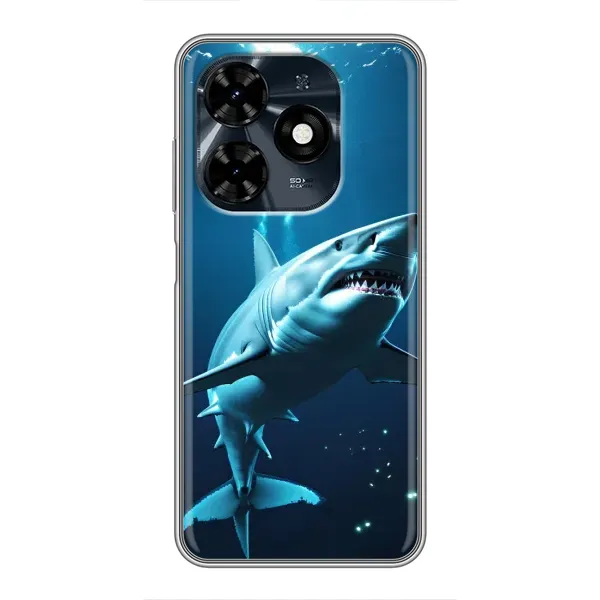 Чехол с принтом «Акула под водой» для TECNO Spark 20c Чехол с принтом «Акула под водой» для TECNO Spark 20c
