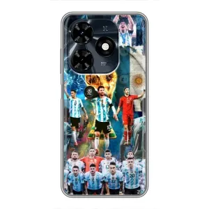Чехлы Месси для TECNO Spark 20c (AlphaPrint) (Аргентина Месси)