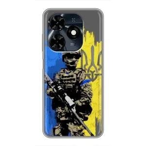 Чехлы с картинкой ЗСУ для TECNO Spark 20c (AlphaPrint) (АРТ солдат)