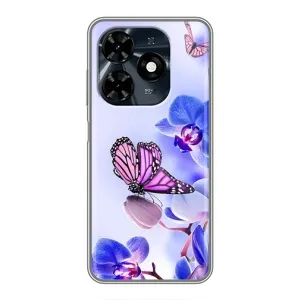Чохли з квітами для TECNO Spark 20c (VPrint) (Метелик на квітах)