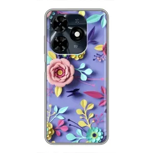 Чохли з квітами для TECNO Spark 20c (VPrint) (Дизайн квітів)