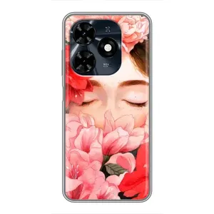 Чехлы (ART) Цветы на TECNO Spark 20c (VPrint) (Очі в квітах)