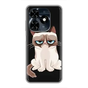 Чохол з принтом для TECNO Spark 20c (AlphaPrint) Модні коти (Сумний кіт)