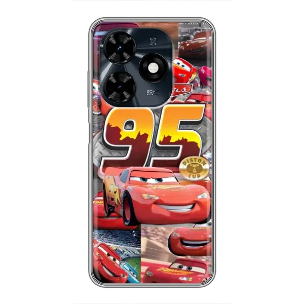 Чохол з принтом «Колаж Блискавка Маквін» для TECNO Spark 20c Чохол з принтом «Колаж Блискавка Маквін» для TECNO Spark 20c