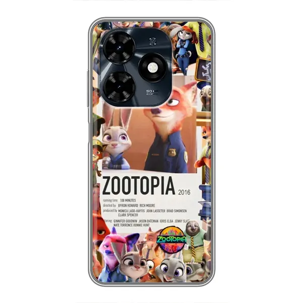 Чохол з принтом «Постер Зоотрополіс» для TECNO Spark 20c