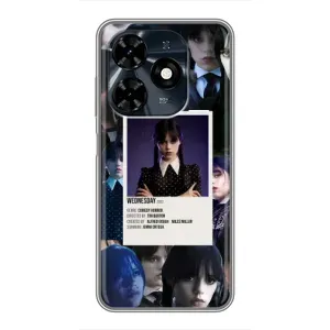 Чохли Венсдей на TECNO Spark 20c Уенсдей (AlphaPrint) (колаж Венздей)