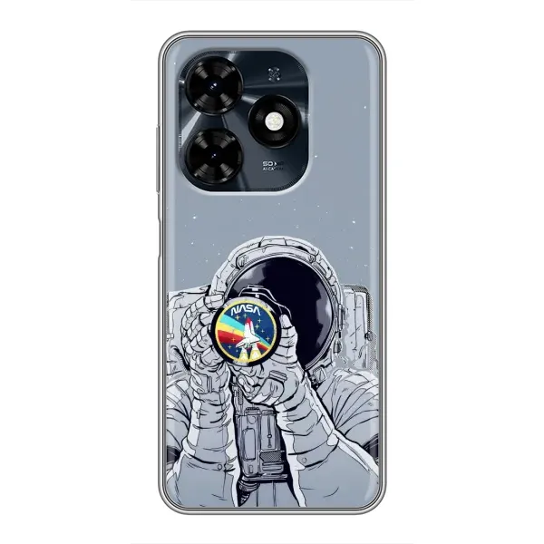 Чохол з принтом «Космонавт фото» для TECNO Spark 20c Чохол з принтом «Космонавт фото» для TECNO Spark 20c